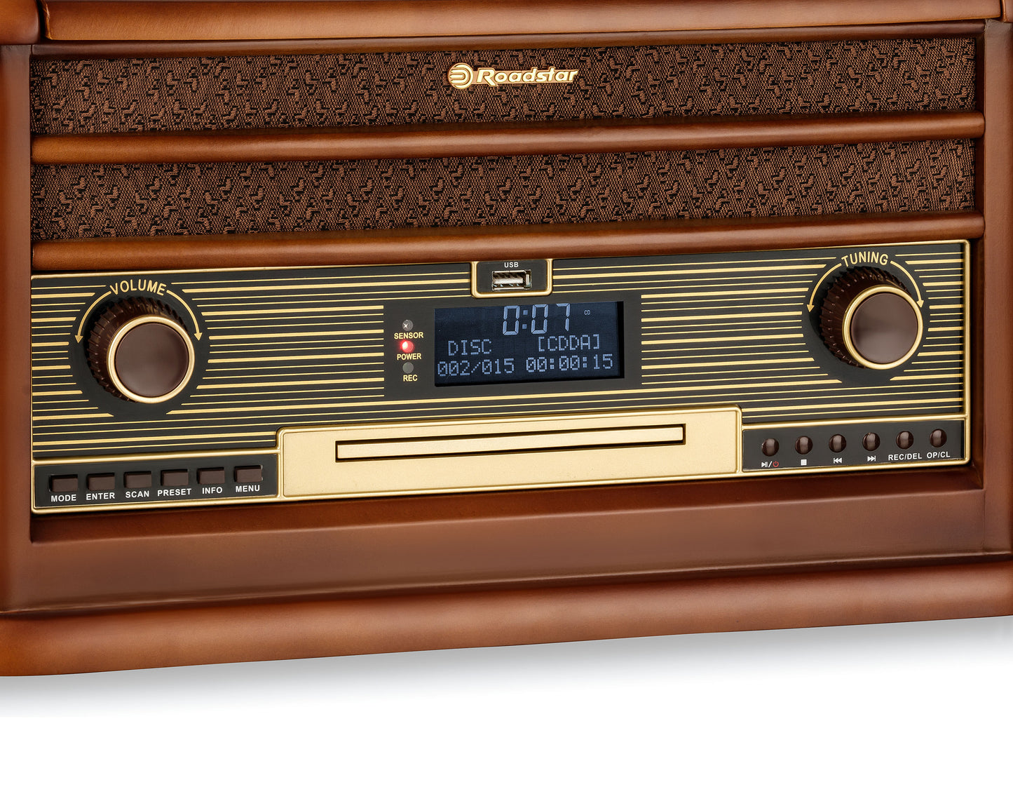 Chaîne hi-fi style vintage HIF-1996D+BT Roadstar