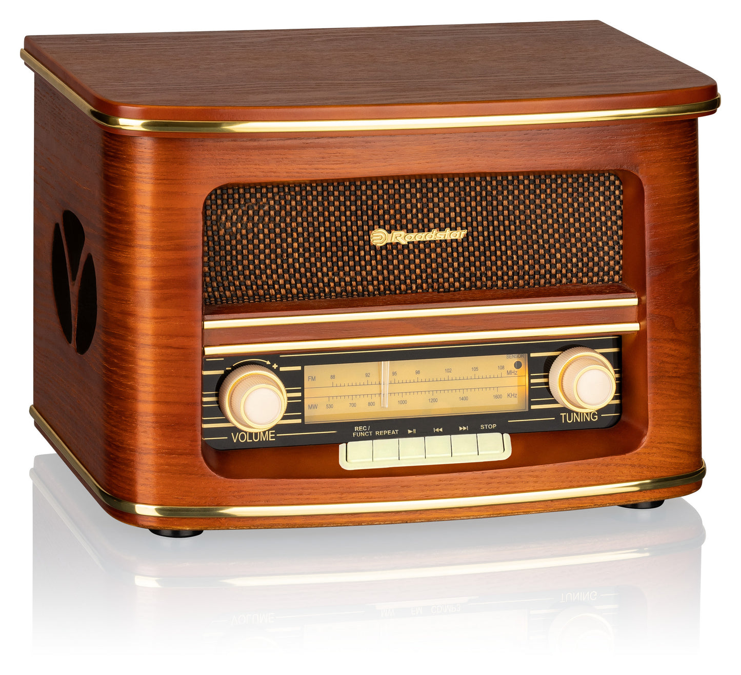 Récepteur radio FM/MW de style vintage avec USB et CD HRA-1500UEMP Roadstar