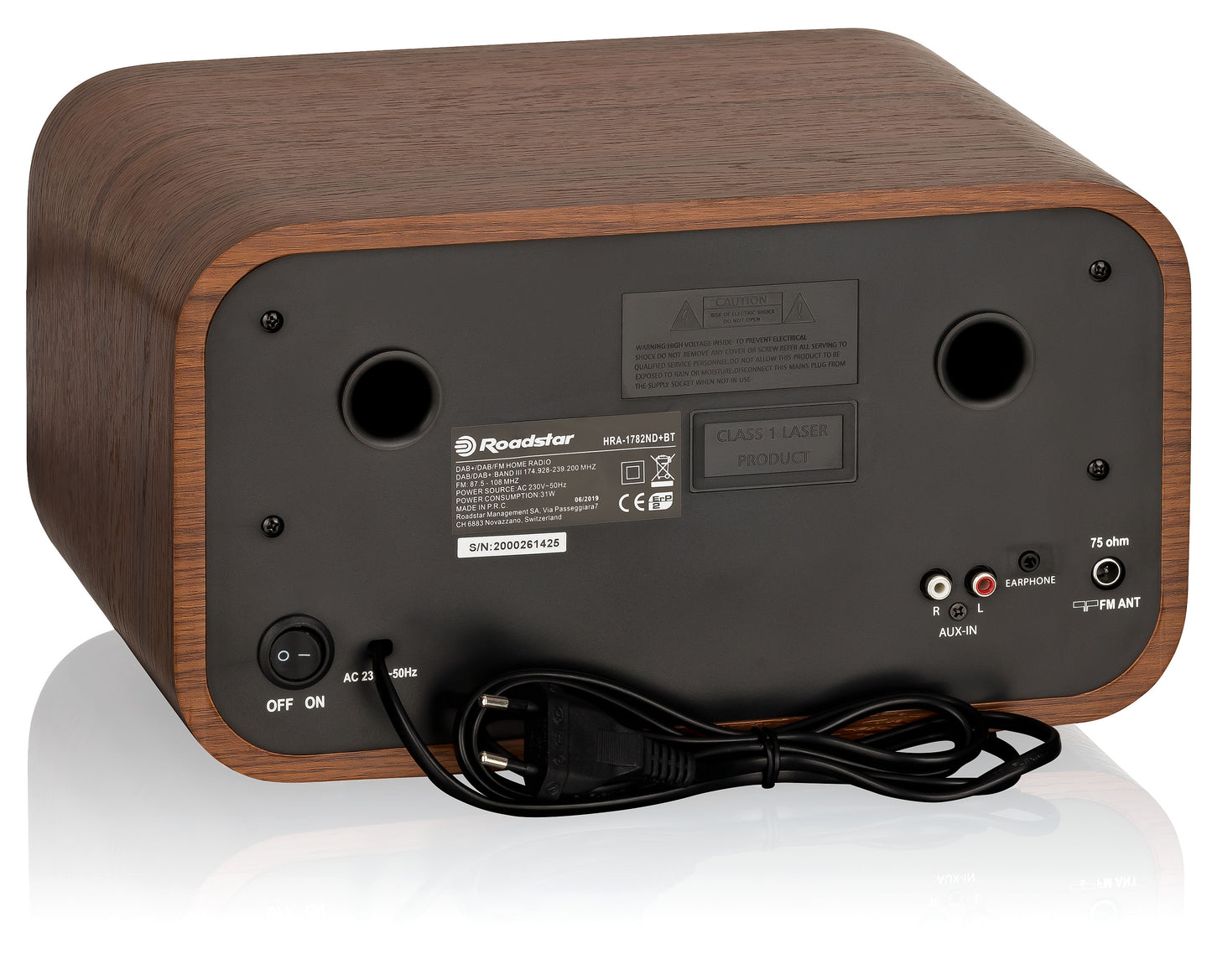 Radio style vintage DAB/DAB+/FM HRA-1782ND+BT Roadstar