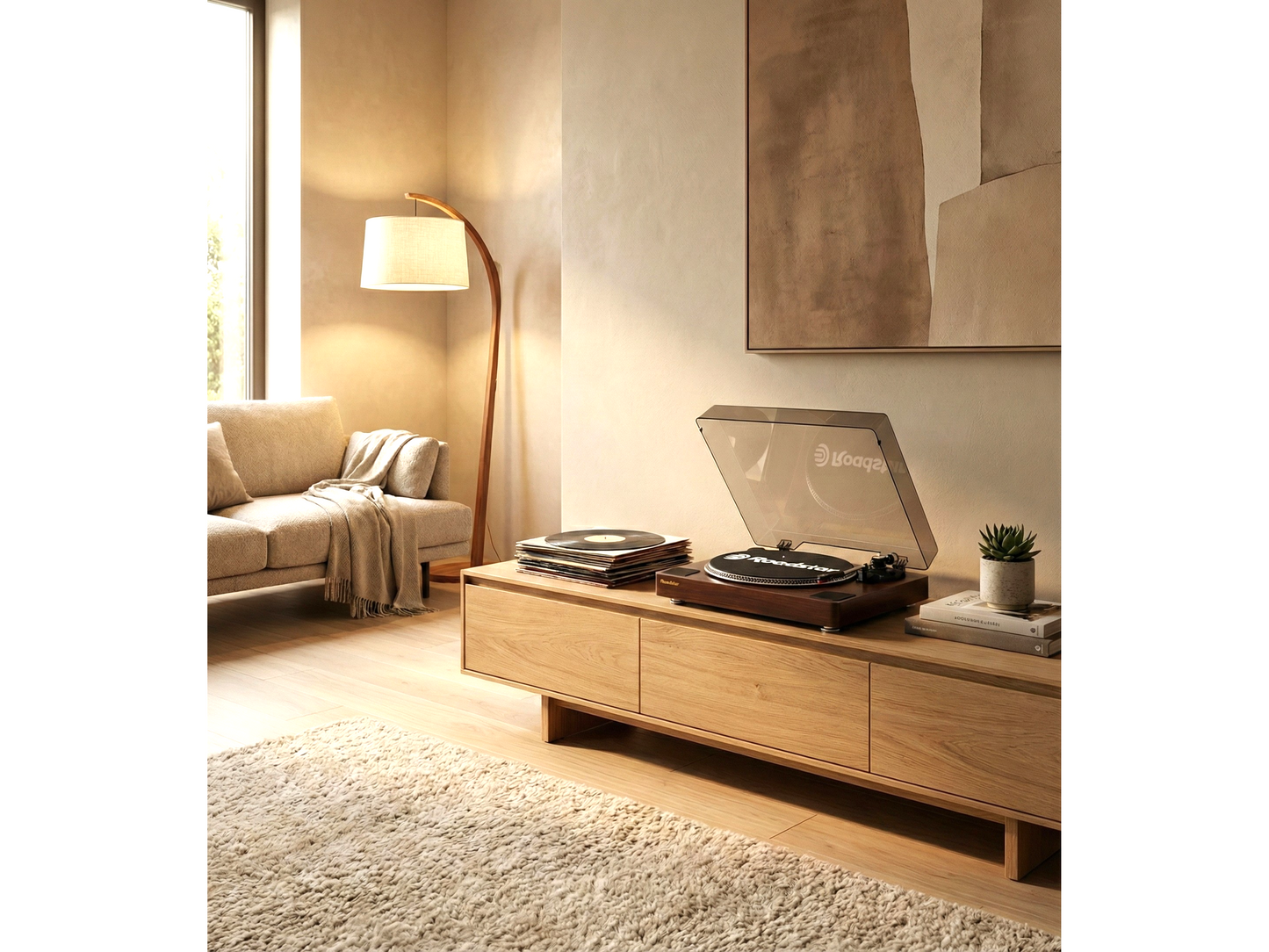 Roadstar TT-260SPK – Vintage Style Hi-Fi Turntable with Built-In Speakers