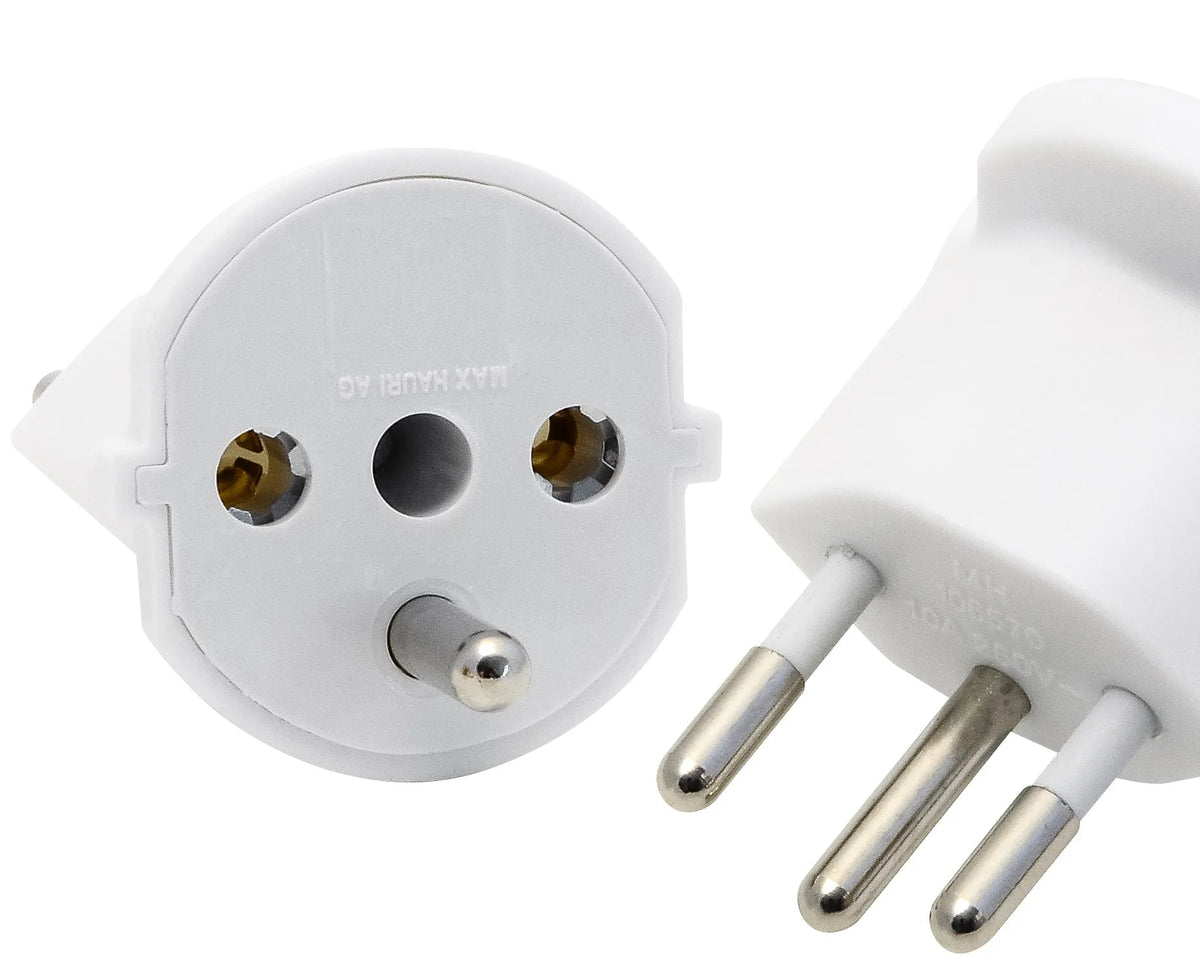ADAPT-EU-CH Schuko to Swiss Type 12 Fix adapter – Roadstar Management ...