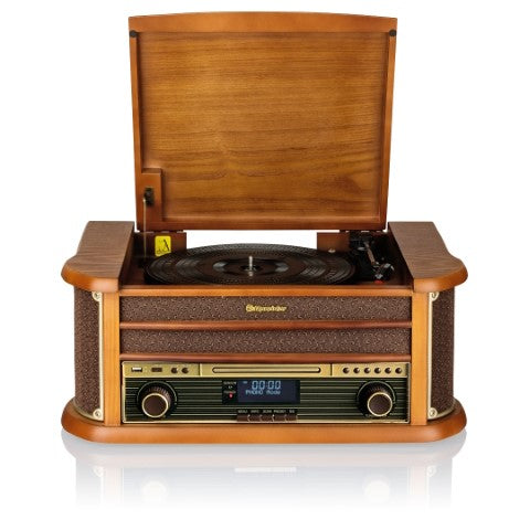 Roadstar HIF-1993D+BT – Vintage Style Hi-Fi System with Turntable, Radio, CD, Cassette & Bluetooth