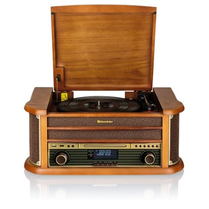 Roadstar HIF-1993D+BT – Vintage Style Hi-Fi System with Turntable, Radio, CD, Cassette & Bluetooth