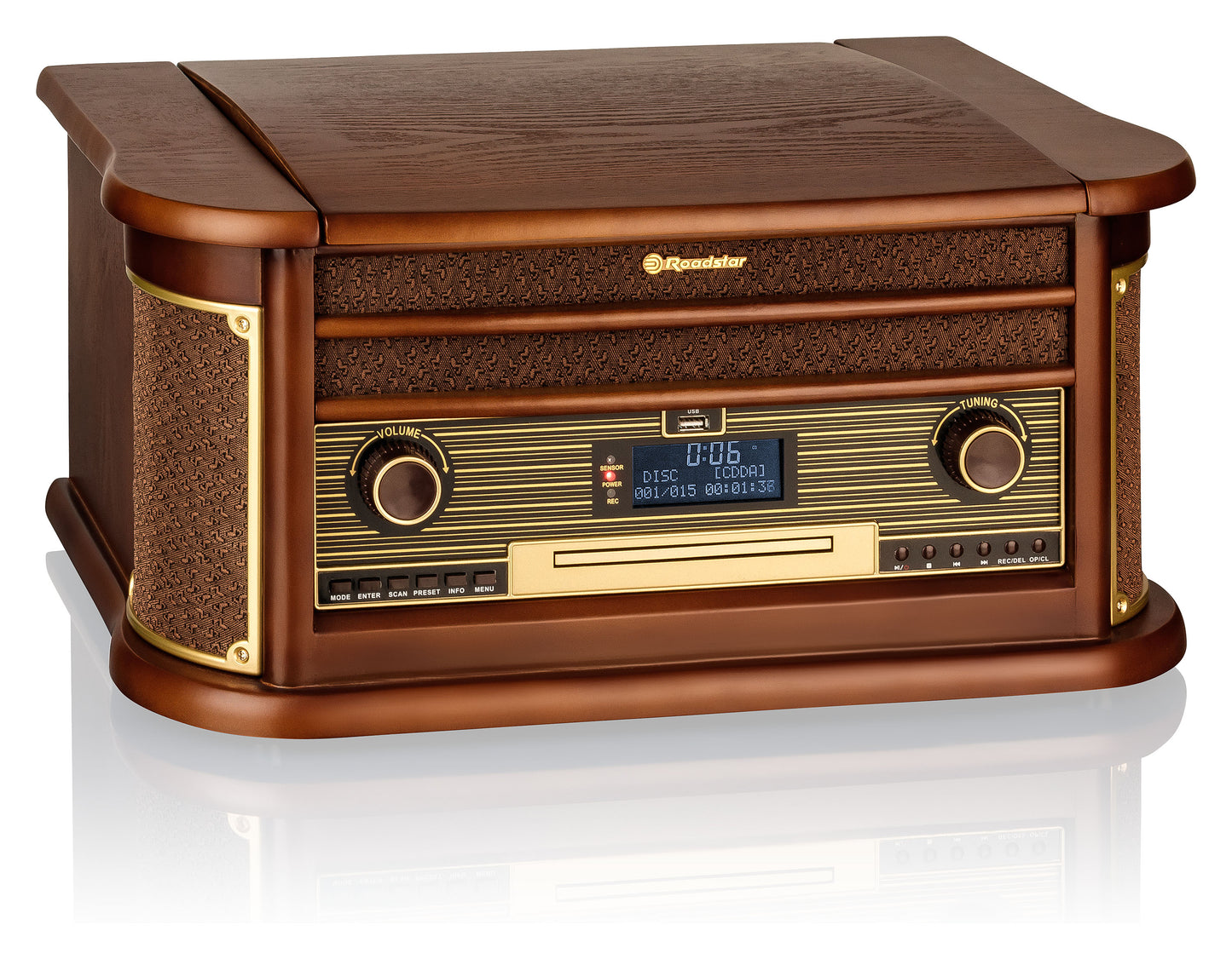 Chaîne hi-fi style vintage HIF-1996D+BT Roadstar