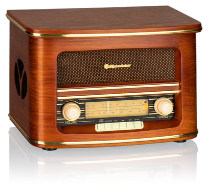 Récepteur radio FM/MW de style vintage avec USB et CD HRA-1500UEMP Roadstar