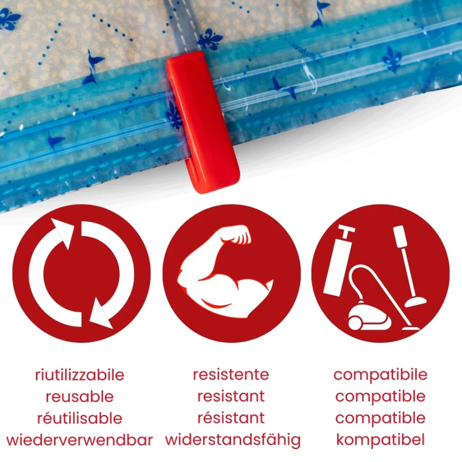 LAV-525 SACC-O-PAZZO Vacuum Storage Bags 60×90cm Set of 2 – (M)