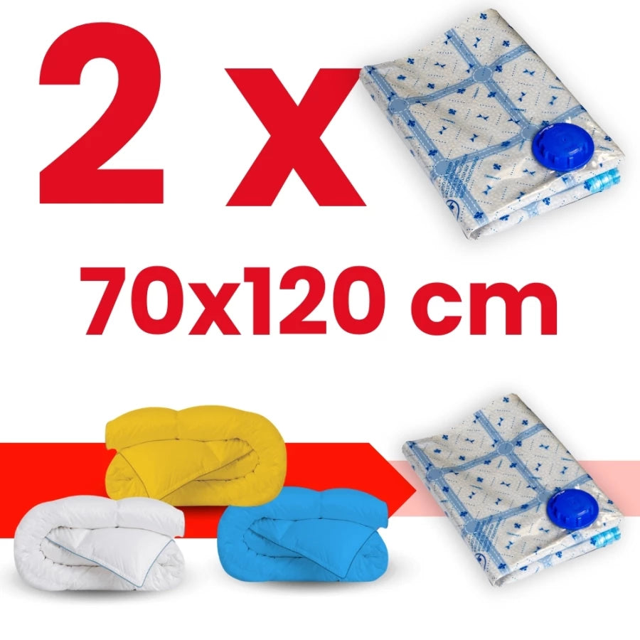 LAV-526 SACC-O-PAZZO Vacuum Storage Bags 70×120cm Set of 2 – (L)