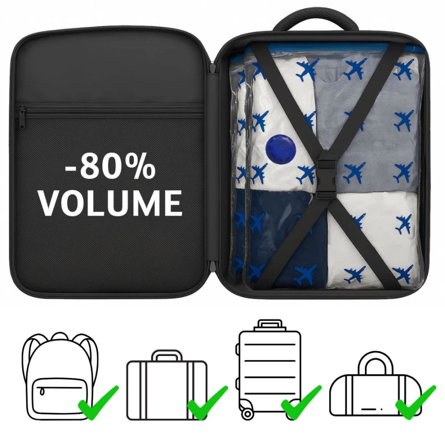 LAV-529 SACC-O-PAZZO Vacuum Storage Bags 40×45cm Set of 2 – (XS)